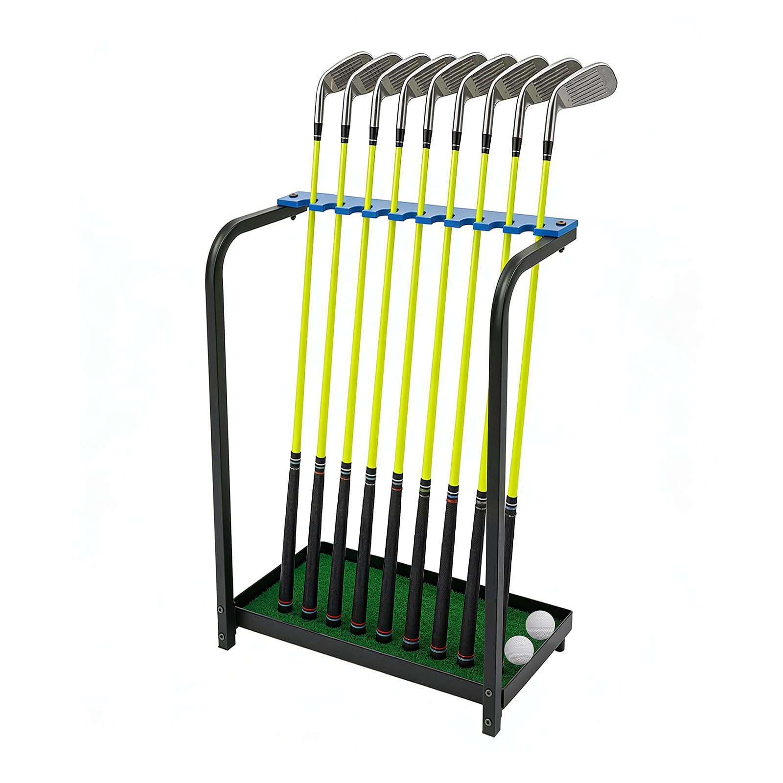 Support de putter de golf, support pour 9 clubs de golf, support de putter de golf, en métal robuste, pour club de golf, rangement de clubs de golf