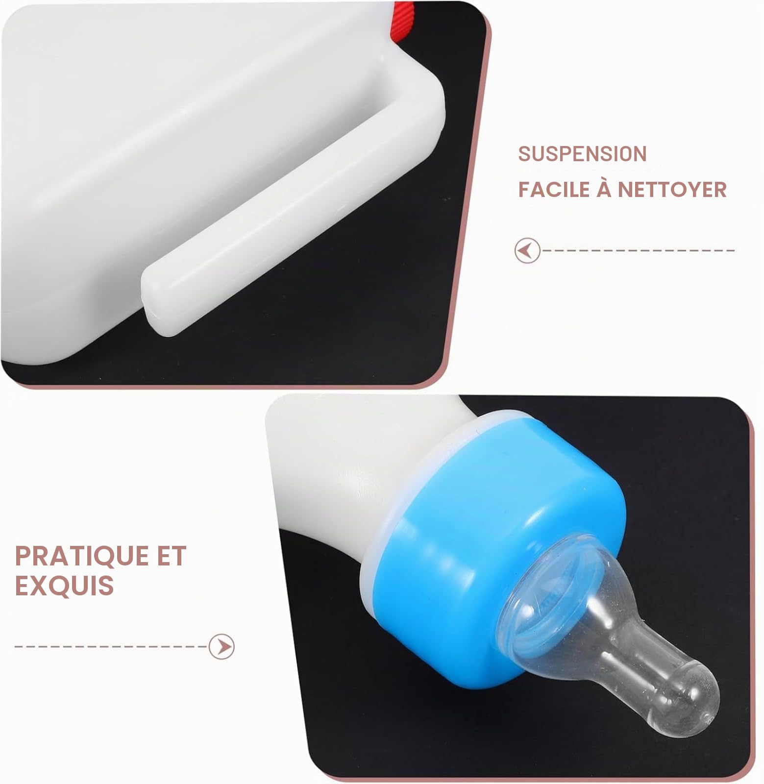 6 Pack Biberon Agneau, Biberon Chevreaux Allaitement pour Agneaux & Bébé Chèvre - Seau à Lait en Bouteille d'agneau, Bouteille de Chèvre, Bouteille de Boisson Suspendue