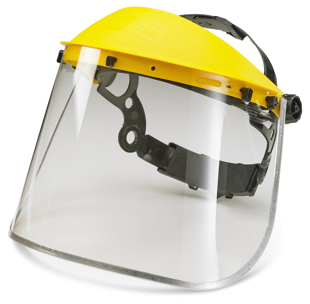 METAL EDGE FACE VISOR 8" CLEAR UNIVERSAL