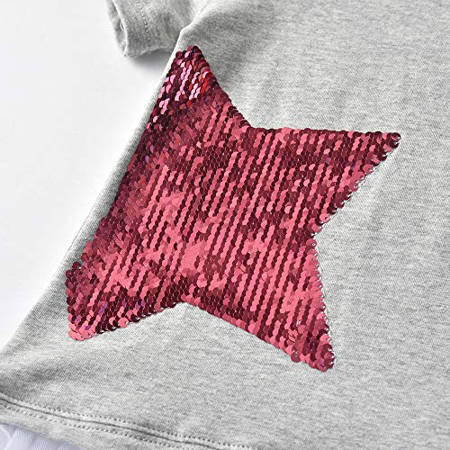 Image of VIKITA Kids Girls T Shirts Summer Short Sleeve Toddler Graphic Tops for Daily Casual Wearing, Pack for 2 (S3920+S3977 5T)
