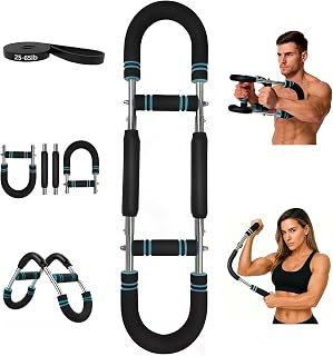 Twister Arm Trainer for Men & Women, 66-110lb Adjustable Chest Workout Equipment for Arms, Chest Muscle Trainer , Detachable Muscle Trainer for Home Gym with Resistance Band