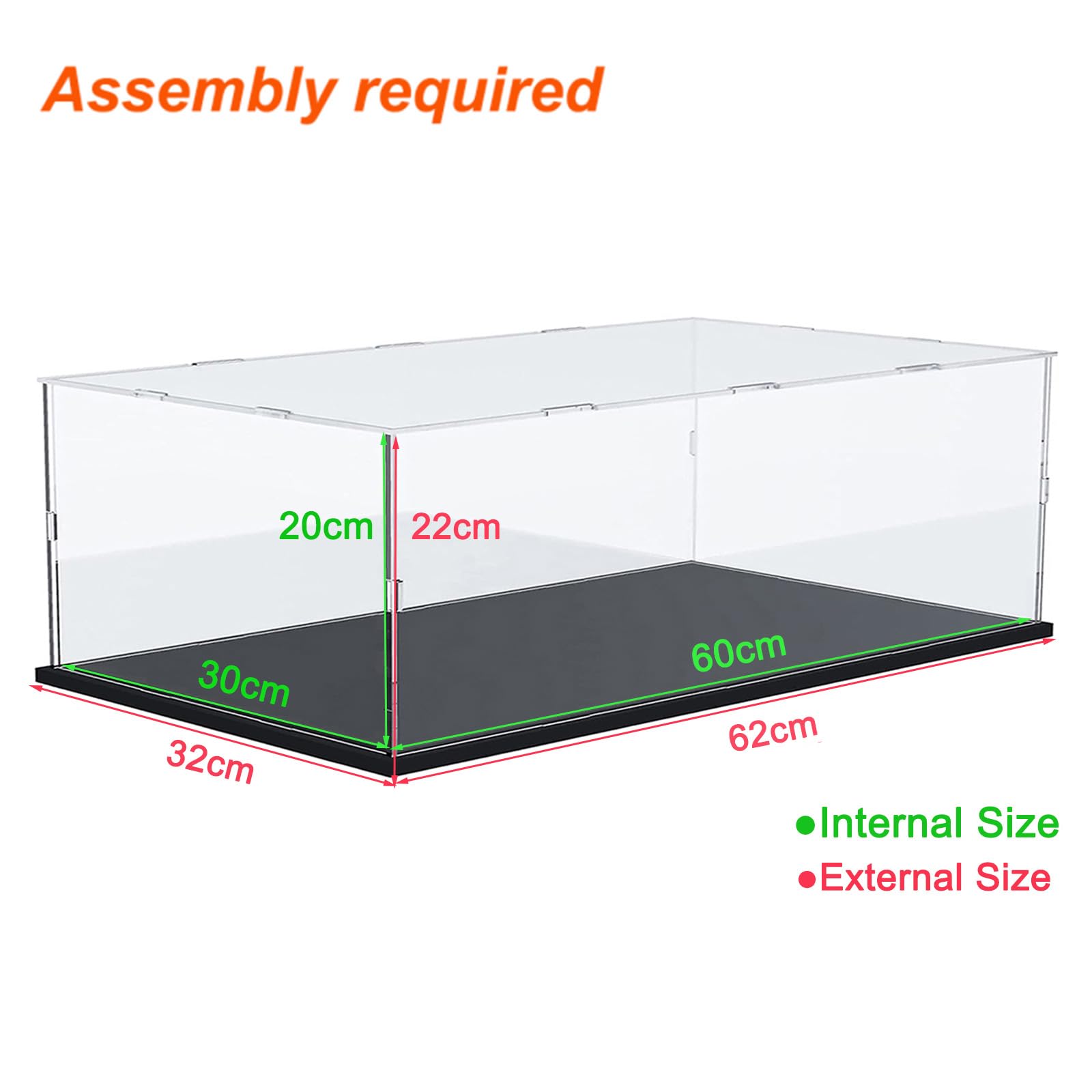 Vitrina Expositora para Colecciones Lego 43019 Balón Fútbol 10375 Desdentao 10281 Bonsái 75433 21590 75403 Caja Expositora Metacrilato Transparente 3mm Vitrina Acrílica, Interior Blanco 25x25x25cm — view 64