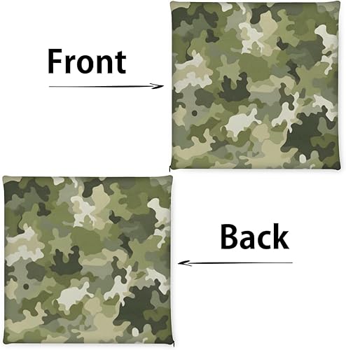 Miniatura 6 de Bardic 1 cojín para silla, cojín de espuma viscoelástica de camuflaje militar de camuflaje pintado de camuflaje, almohadillas cuadradas extraíbles