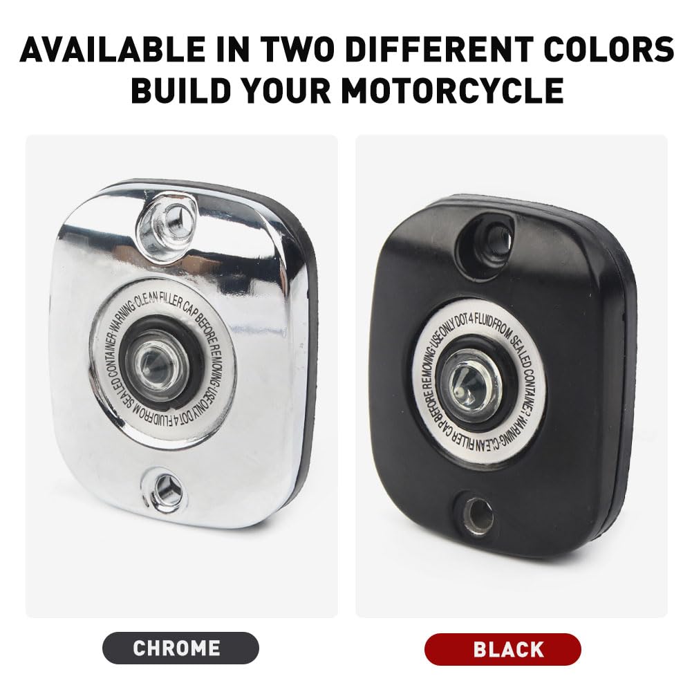 FSFY Coperchio pompa freno anteriore nero per modelli per Harley Big Twin dal 1996 in poi, VRSC dal 2002 in poi e per Sportster dal 1996 al 2003