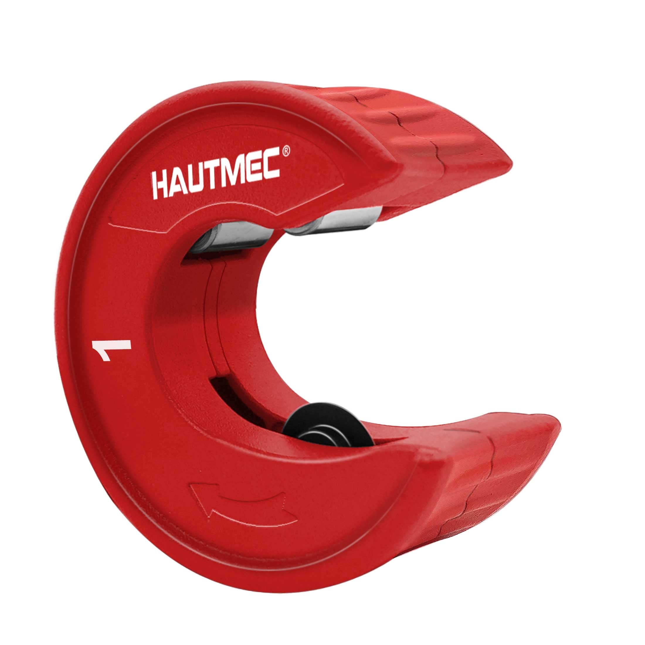 HAUTMEC Pro1 Inch Automatic Copper Tube Cutter - 1 in. Maximum Nominal Pipe Capacity (1-1/8 in. Outer Diameter), for Copper, Aluminum, Brass Tube and Thin-wall Conduit, HT0217-PL