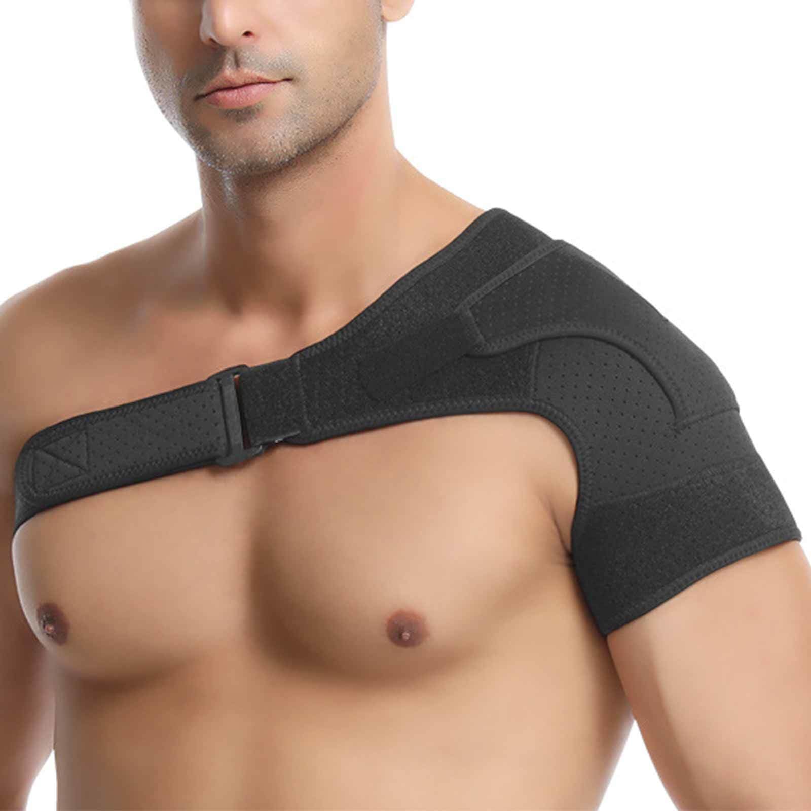 【CONFEZIONE da 2】 Tutore per Spalla Sportivo per Uomo e Donna | Adatta Al Braccio Sinistro e Destro | Manicotto di Supporto a Compressione per Cuffia Dei Rotatori Strappata,Black-OneSize