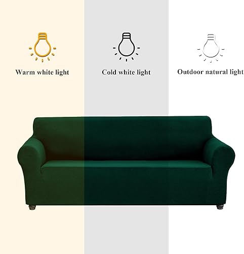 Miniatura 3 de Joccun - Funda elástica para sofá (1 unidad), repelente al agua, para sofá de 2 cojines, de licra y tela Jacquard, lavable, funda protectora para