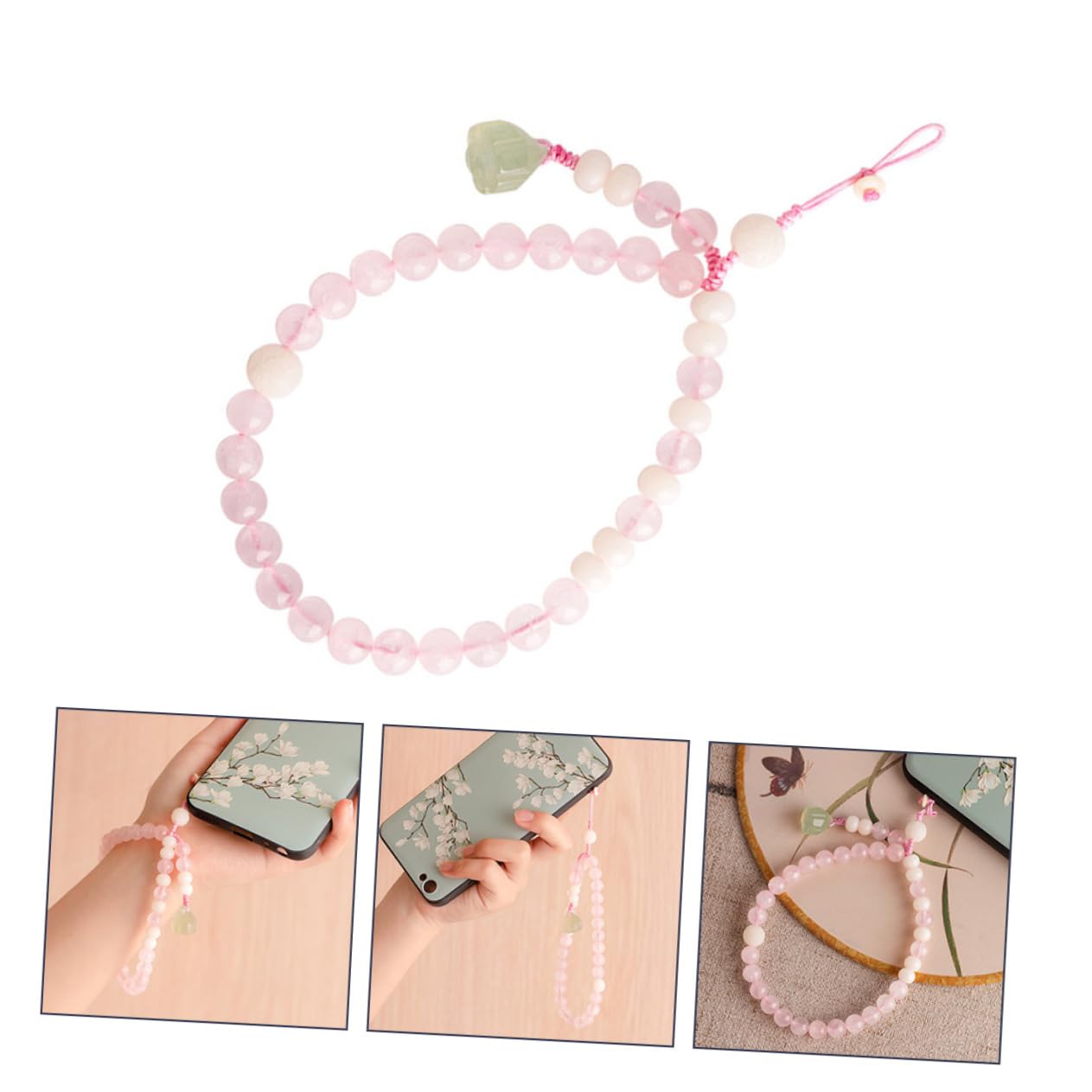Artibetter 3st Handy Handyanhängerketten Schlüsselband Gurt Für Handy Telefon Charms Trageschlaufe Handschlaufe Handgelenksband Handy-armband-anhänger Retro-telefon Handys Rosa Kristall