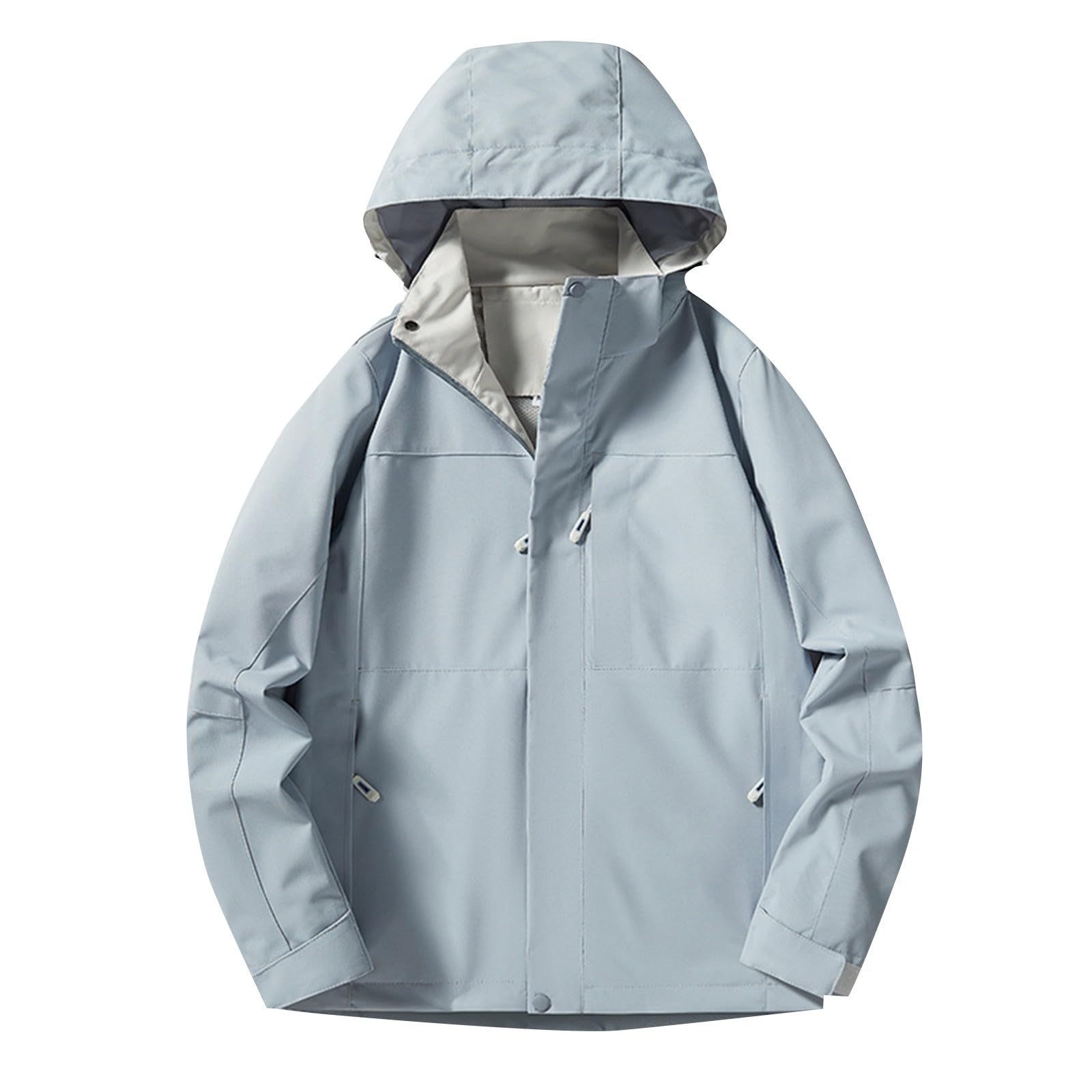 Chaqueta de lluvia mujer cortavientos impermeable y plegable casual 4