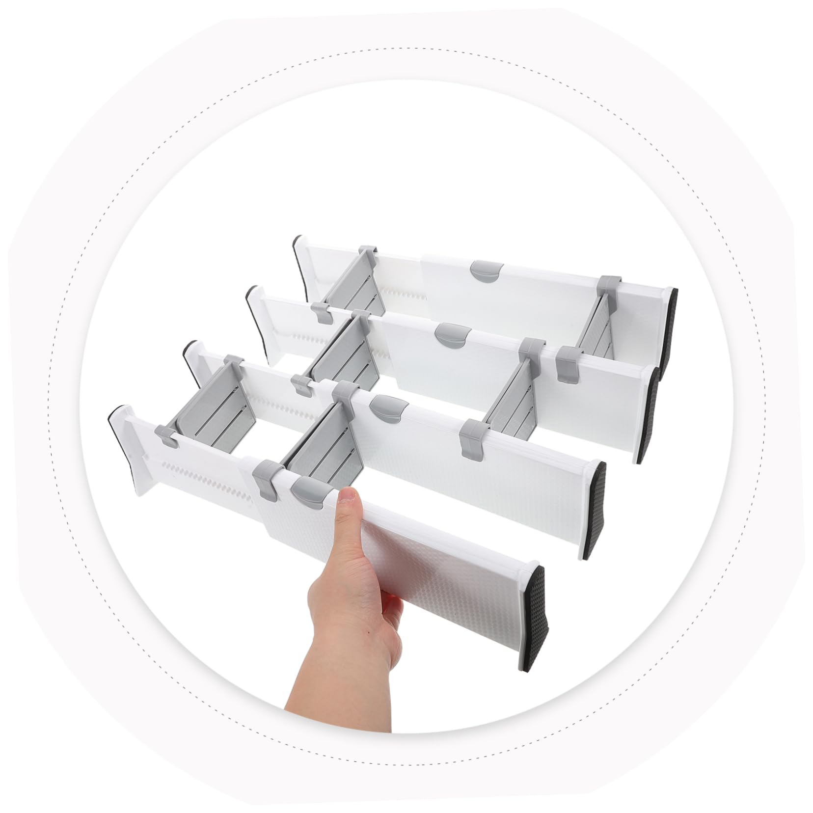 Homoyoyo Divisores De Ajustables Organizador De Almacenamiento Diy Para Ropa Cubiertos Cocina Baño Dormitorio Oficina Divisor