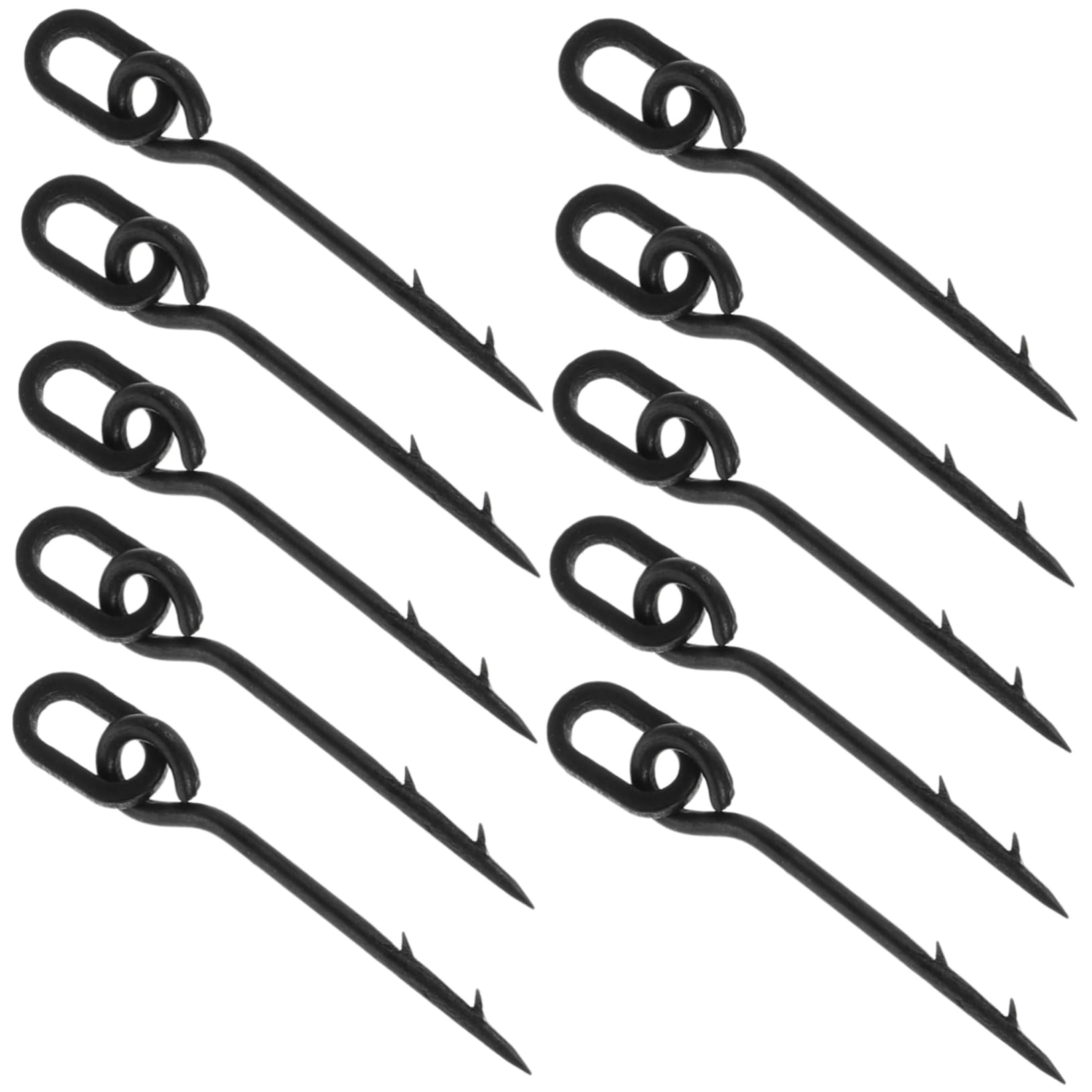 SUPVOX 10pcs Carp Rigging Spikes Reliable Fishing Bait Holder Screws with Micro Barbs Extra Loop for Easy Attachment Construction for Freshwater Saltwater Fishing Secure Bait Spikes