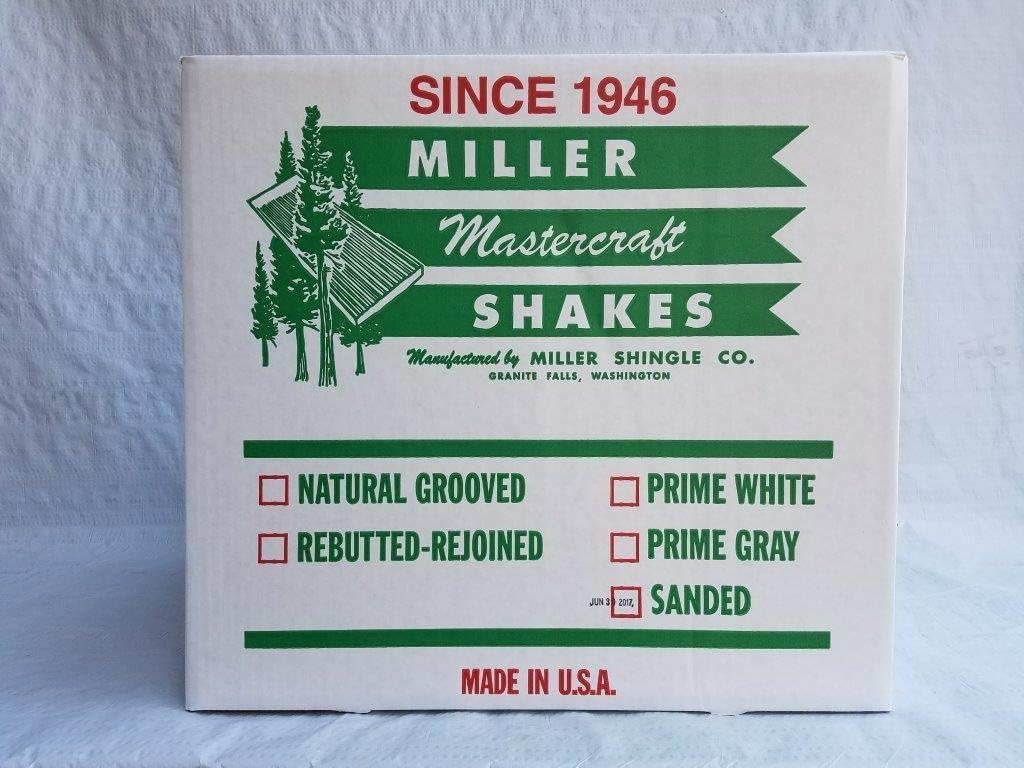 18 Inch Rebutted and Rejointed (R&R) Sanded Cedar Sidewall Shingles 1 Square Carton