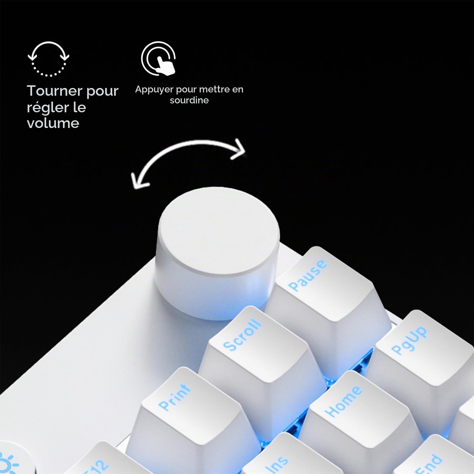 MCHOSE Mix 87 TKL Clavier Gaming, Clavier Magnétique Effet Hall