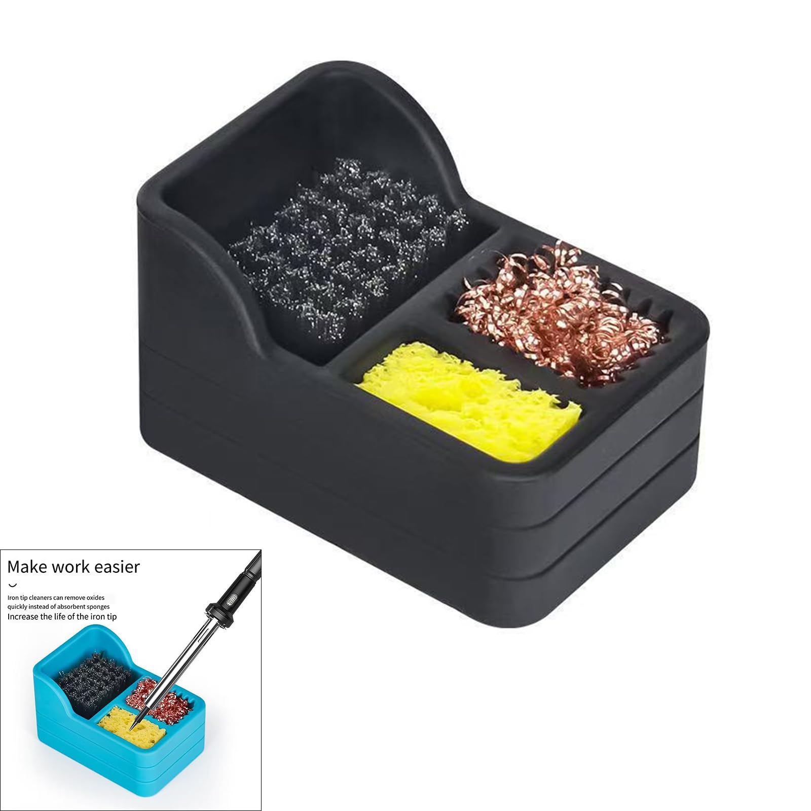 RGYBAO Efficient Solder Tip Cleaner Soldering Waste Storage Box Tin Dross Collection Box for Electronics Welding Repair Tool