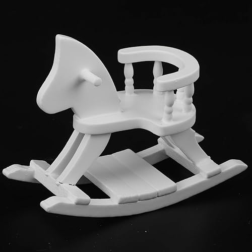 Miniatura 3 de Muebles para casa de muñecas, 112 casas de muñecas de madera, silla mecedora en miniatura, muebles para casas de muñecas para amantes y amigos