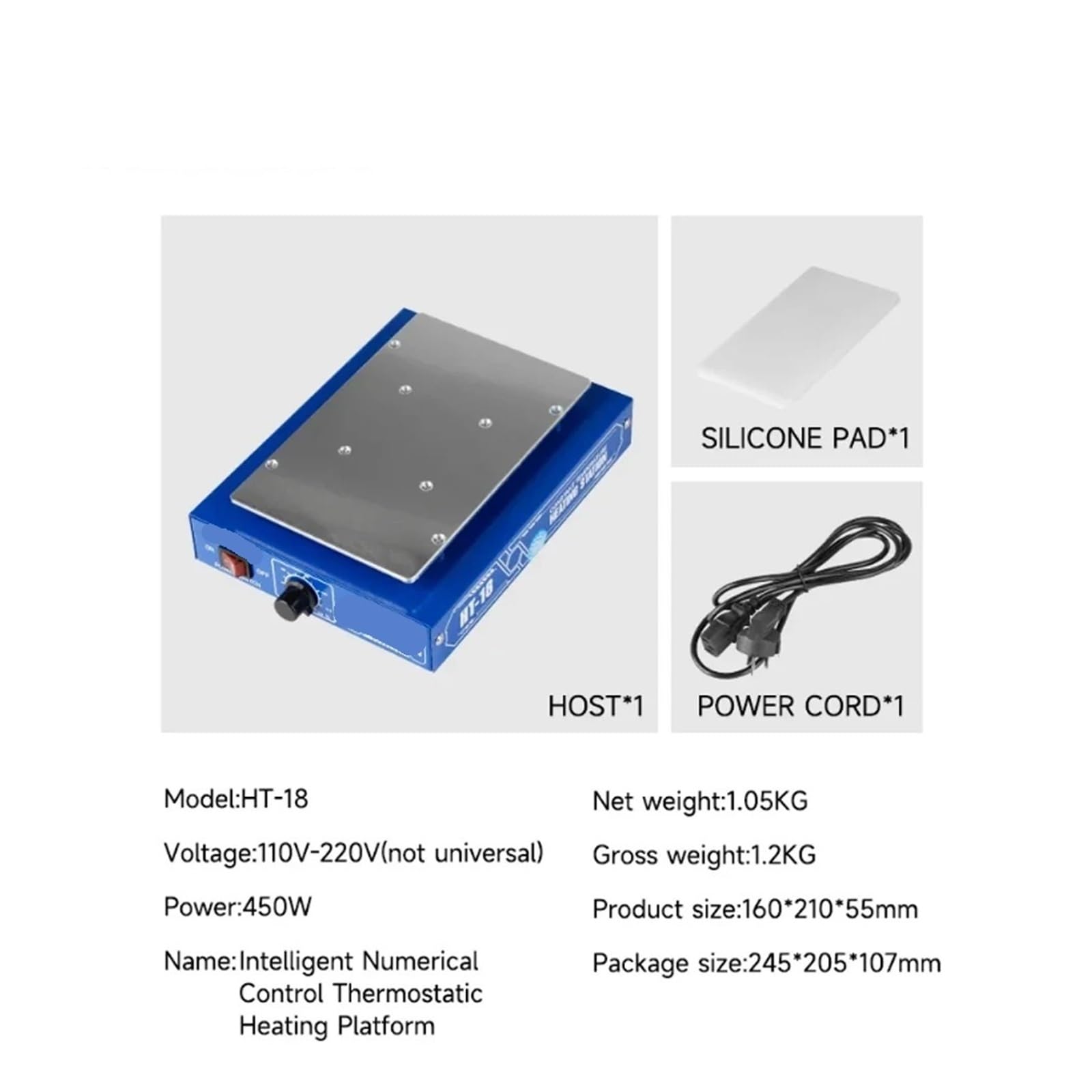 Stół grzewczy o stałej temperaturze 450 W do usuwania ramy ekranu telefonu komórkowego Platforma podgrzewania płytki PCB