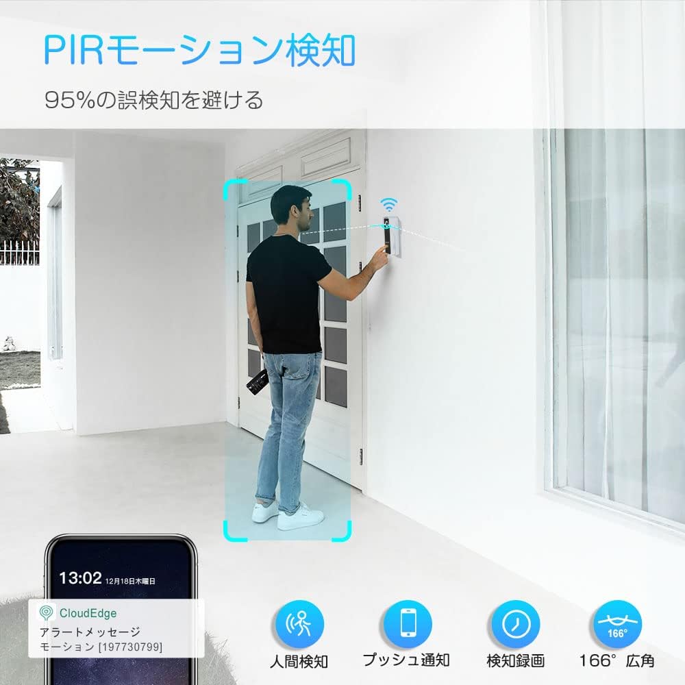 COCOCAM Video Doorbell PIR motion detection
