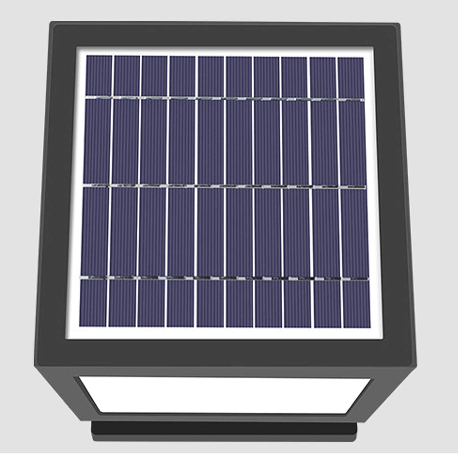 Luce Solare A LED, Lampione da Esterno, Luce da Giardino Impermeabile Ip65, Lampada A Colonna con Sensore di Luce, Luce per Vialetti per Pilastri, Cortili, Padiglion