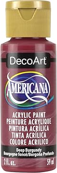 DecoArt Americana Acrylic Paint، 2 -Ounce، Deep Burgundy