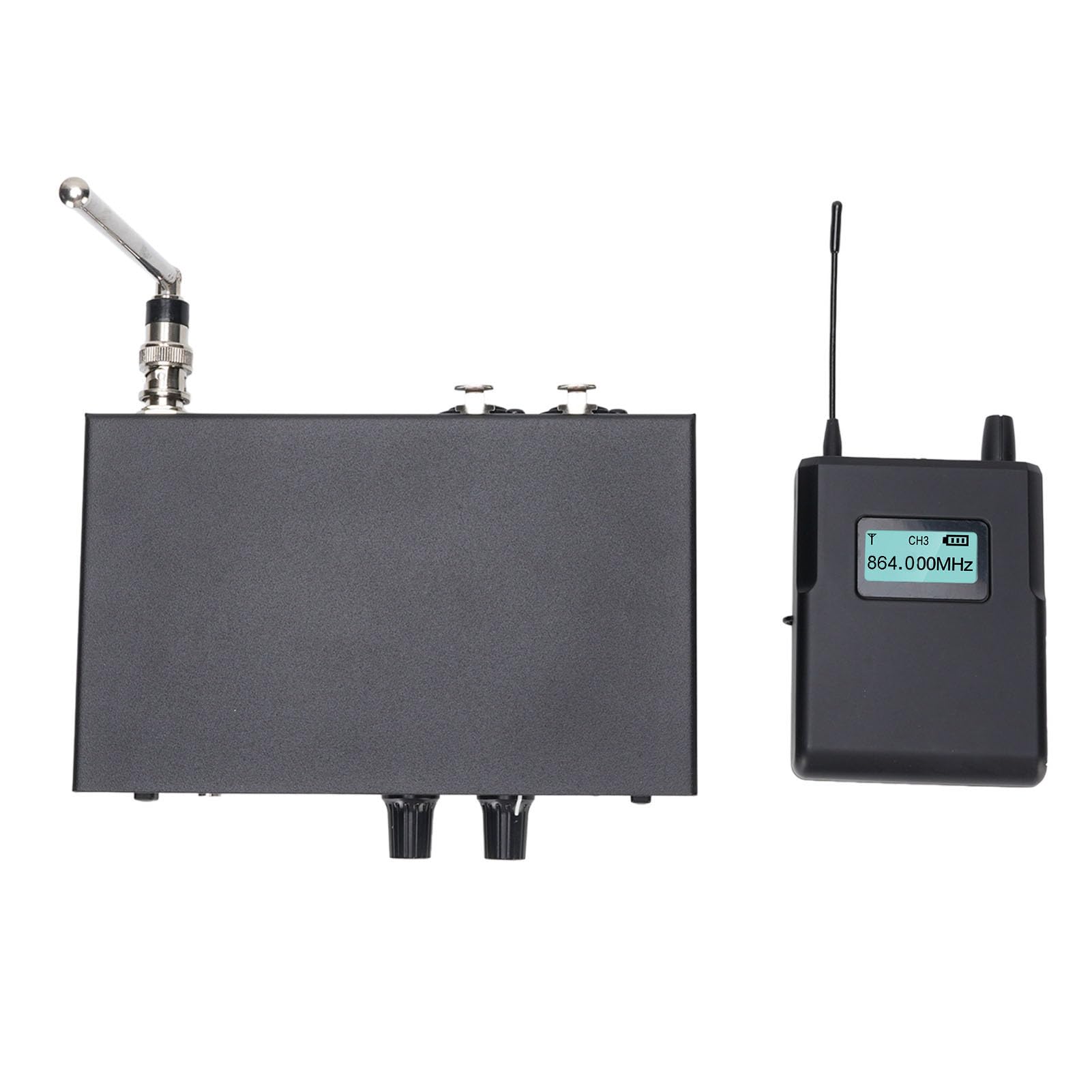 Inalámbrico en el Monitor DE Oído con Auriculares, Transmisor y Receptor IEM Inalámbrico DE 863 a 865MHz, EEM Stereo para Estudio, GUITARIA, ENSHEARSAL DE (Enchufe de la UE)