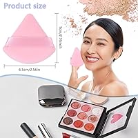 Vista 5 de 6 piezas de esponja triangular de terciopelo lavable, esponja, polvo facial, cosméticos, algodón suave, herramientas de soplo de maquillaje facial