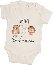 wunderwunsch Baby-Body Motiv Tiere, Body für Babies personalisiert als Geschenk zur Geburt und Taufe, ideale Geschenke für Neugeborene und Babys