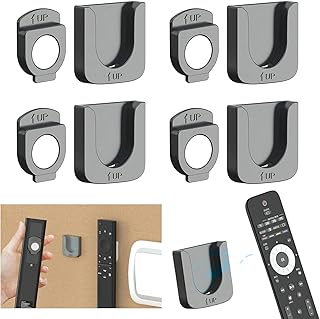 DabbOo 4 peças remoto de parede suporte magnético para controlo remoto universal de perfuração suporte autocolante para controlo para casa, escritório, escola (cinzento)