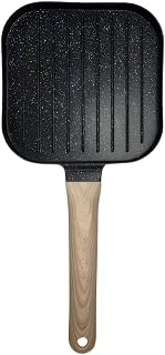 Stick Grill Pan with Square Shape and Ceramic for Indoor Grilling on Stovetop