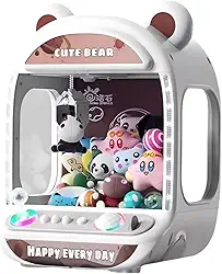 Mini Máquina De Pegar Ursinhos Branca, Máquina De Pegar Bichinhos De Pelúcia, Máquina De Garra Infantil, Mini Máquina De Pegar Pelúcia Com Luzes, Máquina De Pegar Ursinhos De Brinquedo