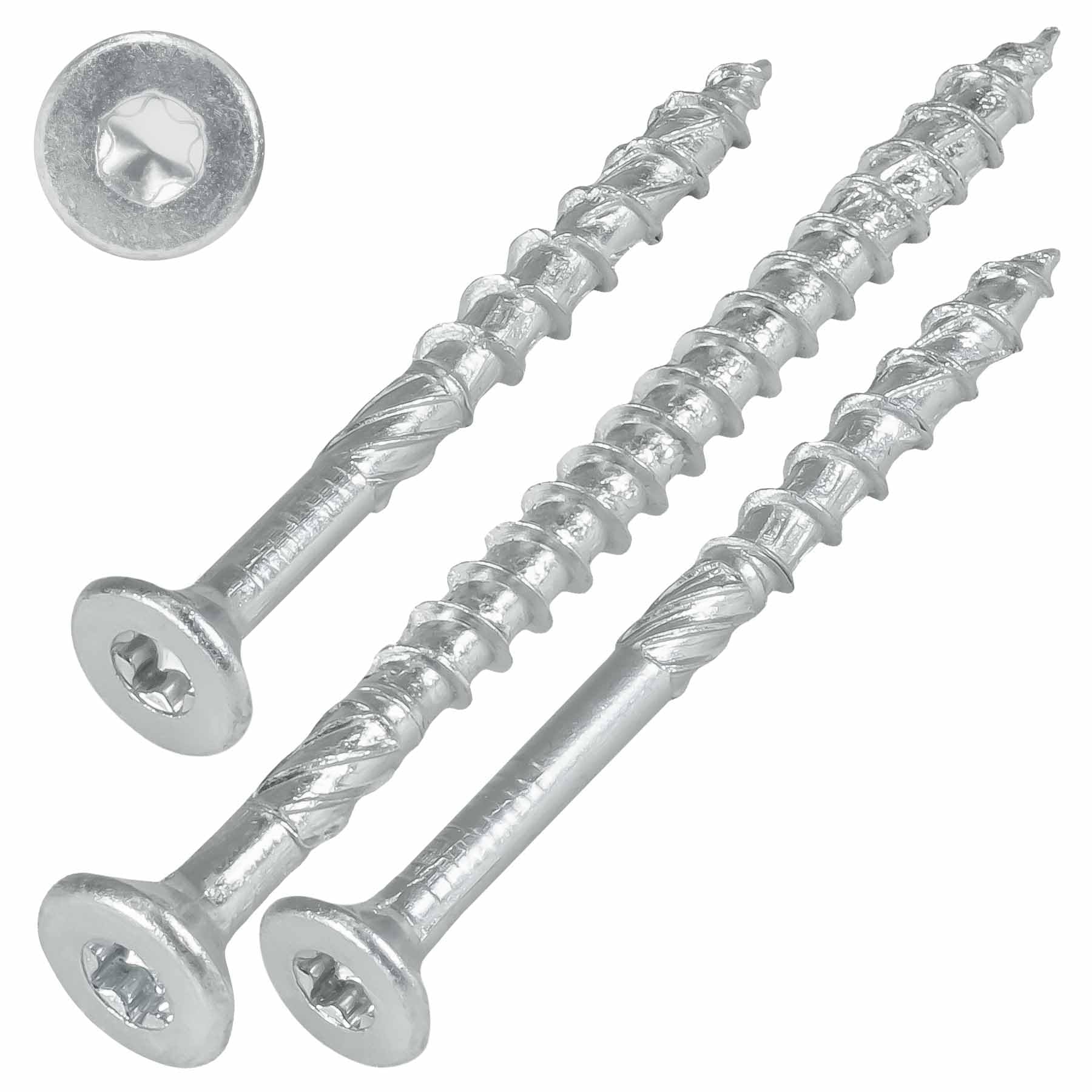 SCREW REBEL Holzschrauben 8,0 x 280 mm, 50 Stück, hell verzinkt - Universalschraube mit Doppelspiralgewinde, Spanplattenschraube mit TX40 Antrieb und ETA Zulassung