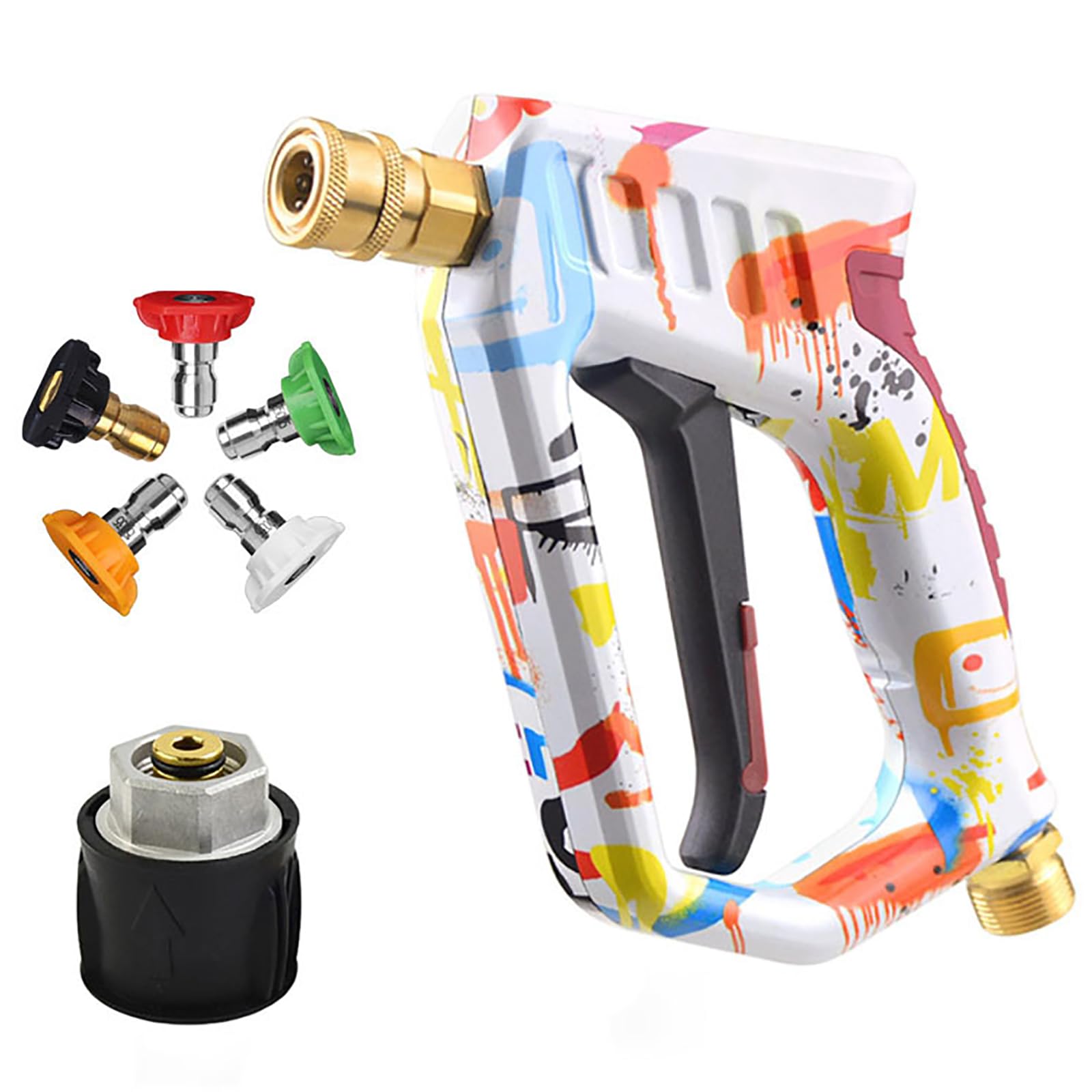 Pistolet nettoyeur haute pression 4000 PSI avec 5 buses rapides pour auto