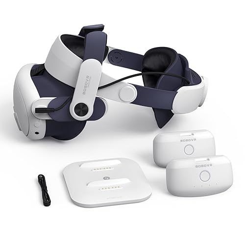 BOBOVR M3 Pro Double Battery Pack Head Strap Accessories,Magnetically Supply Power,Compatible with Meta Quest 3/Quest 3S