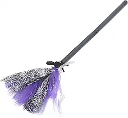 Toyvian Brinquedo De Vassoura De Bruxa Halloween: Vassoura Bruxa Roxa Para Crianças Plástico Brinquedo Cosplay