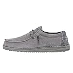 Hey Dude Men's Wally Suede Ash Size 10 | Men's Shoes | Men's Lace Up Loafers | Comfortable & Light-Weight