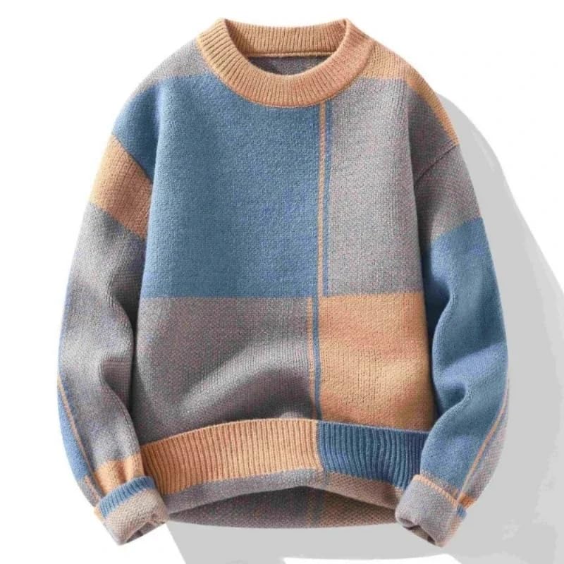 Men's Crewneck Long Sleeve Thick Knitwear Autumnr Winter Pullover Man Casual Knitted Sweaters for Men4