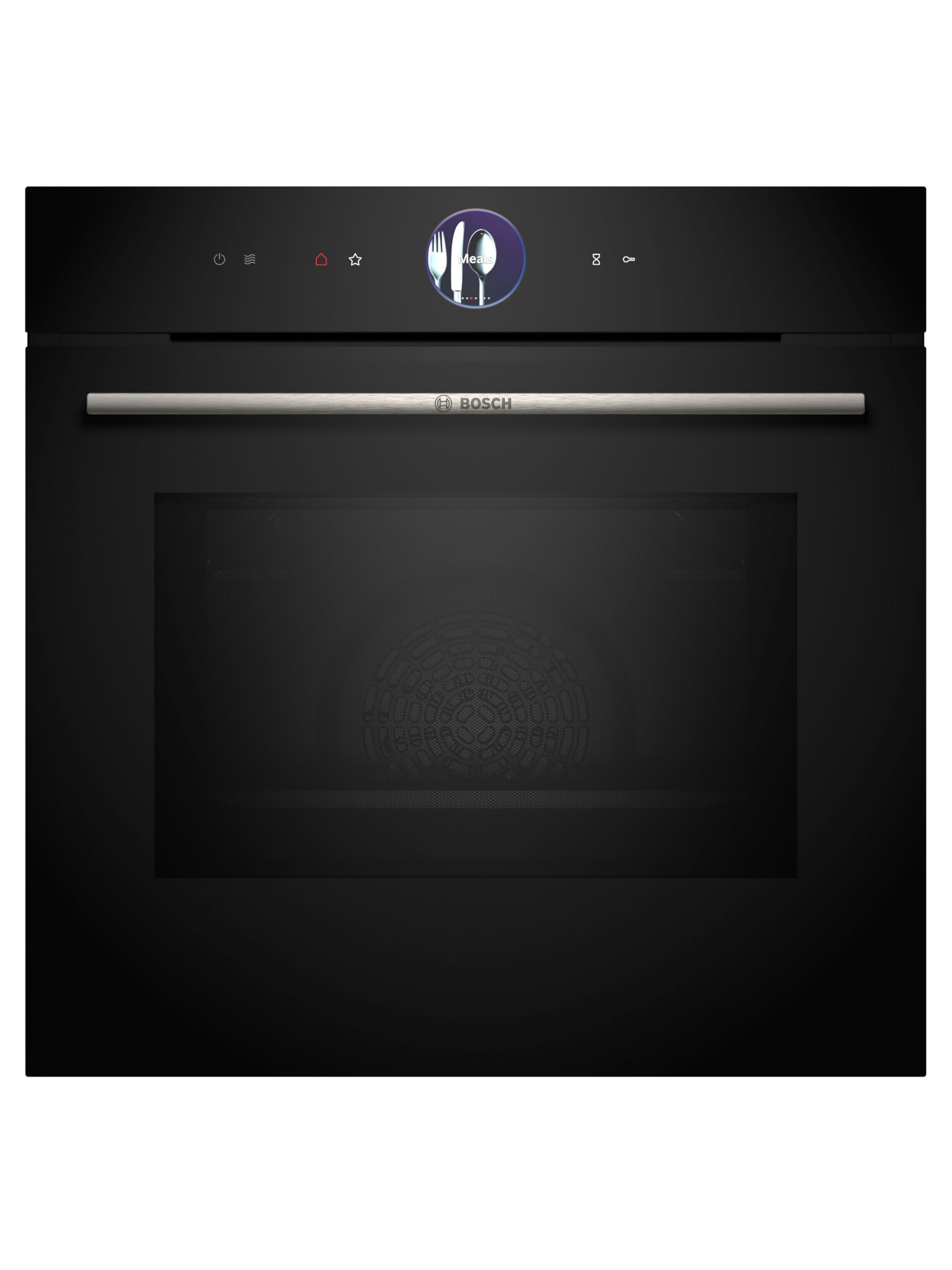 Bosch HMG7361B1, Forno combinato con microonde smart da incasso, Funzione Airfry, Chiusura ammortizzata della porta, Display TFT Touch Plus, Nero, 60 cm.