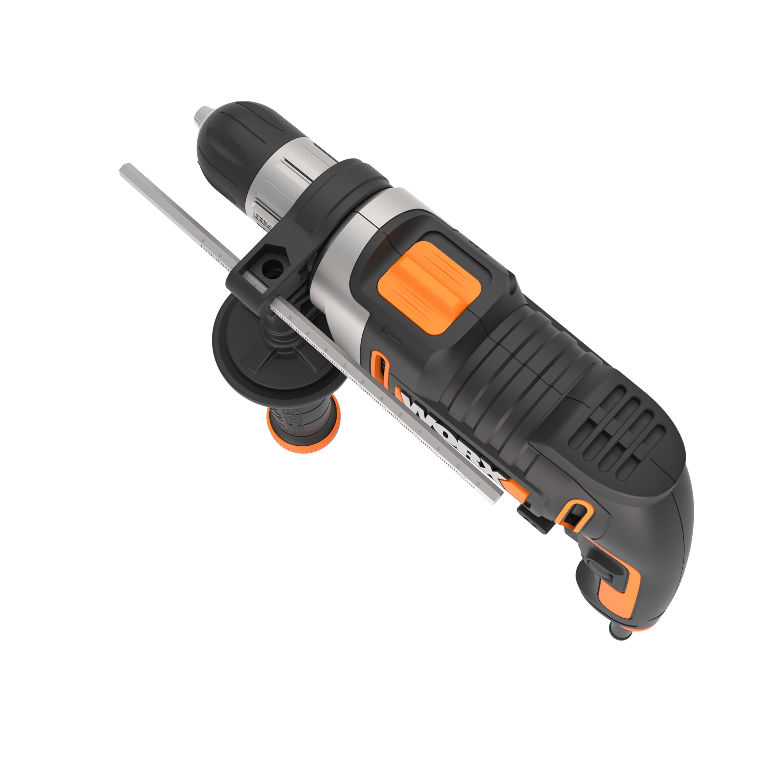 WORX WX328 Taladro percutor 800W, 3.000 r.p.m, 48.000 i.p.m, portabrocas 13mm, velocidad variable, para perforar en obra, taller y hogar, 6 borcas y maletín incluido
