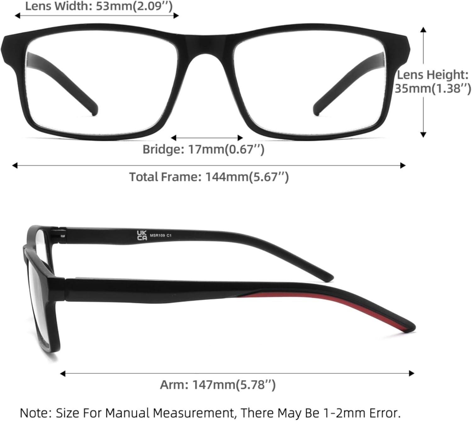 MODFANS Reading Glasses Men Readers 4 Pack,Blue Light Blocking Reading Glasses Anti Glare/Eye Strain Filter UV,Rectangular Unisex Lightweight Frame Comfortable Spring Hinge Eyeglasses 1.5 - Image 3