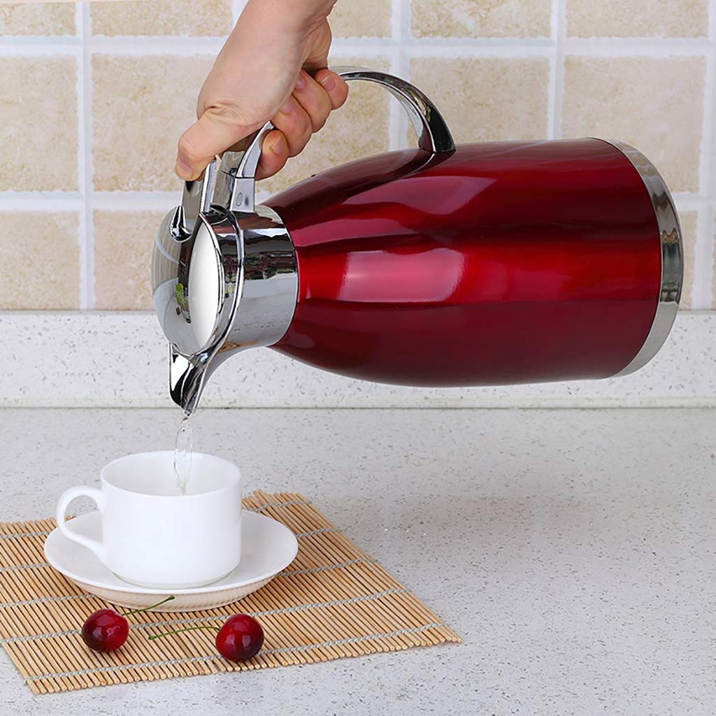 Thermos Café 2l Carafe Isotherme Inox 1.5L/2L - Conservation Chaud/Froid 24h, Distributeur Café/Thé 1.5L 2L Conservation Chaleur