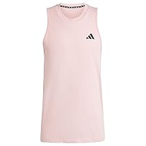 adidas Uomo Train Essentials Feelready Training Sleeveless Tee, Semi Pink Spark, Black, L