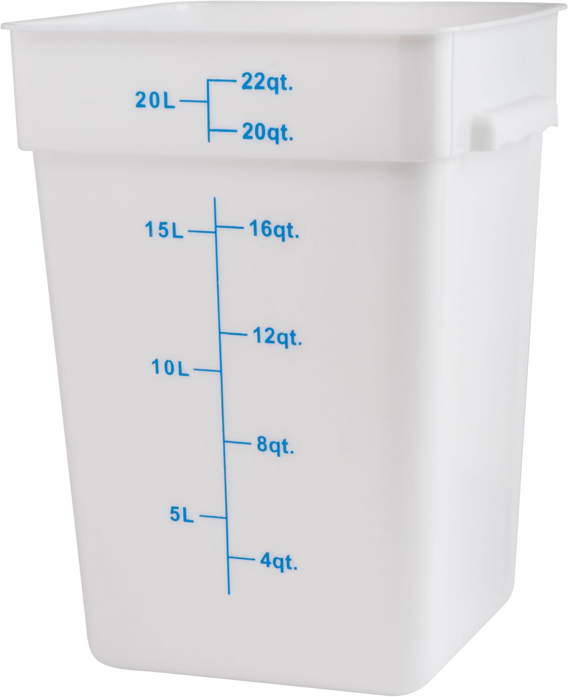 Winco Square Storage Container, 22-Quart, White, Medium