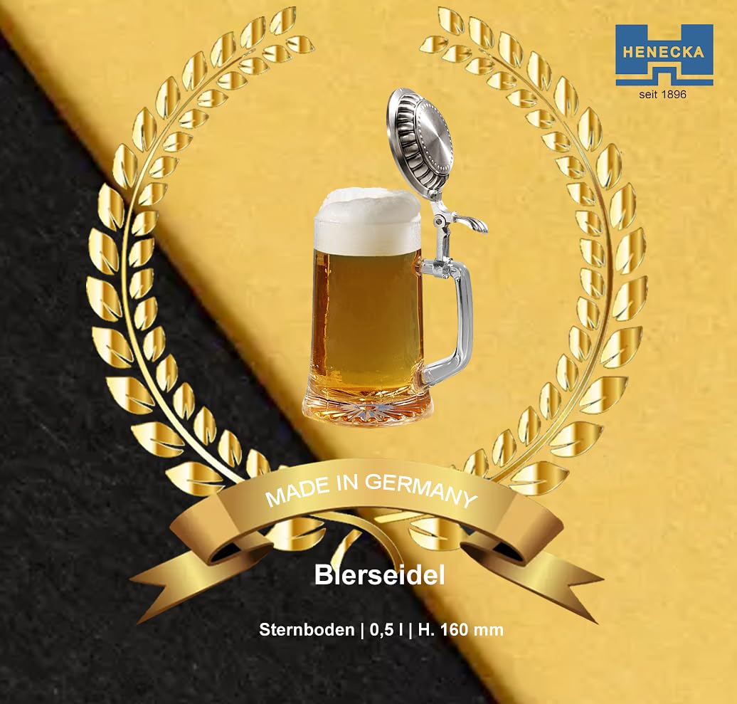 🔵Bierkrug • Bierglas • Bierseidel • Humpen • Krügel • Bierseidel • mit Zinndeckel • mit Wunschgravur • (einzelner Bierseidel)
