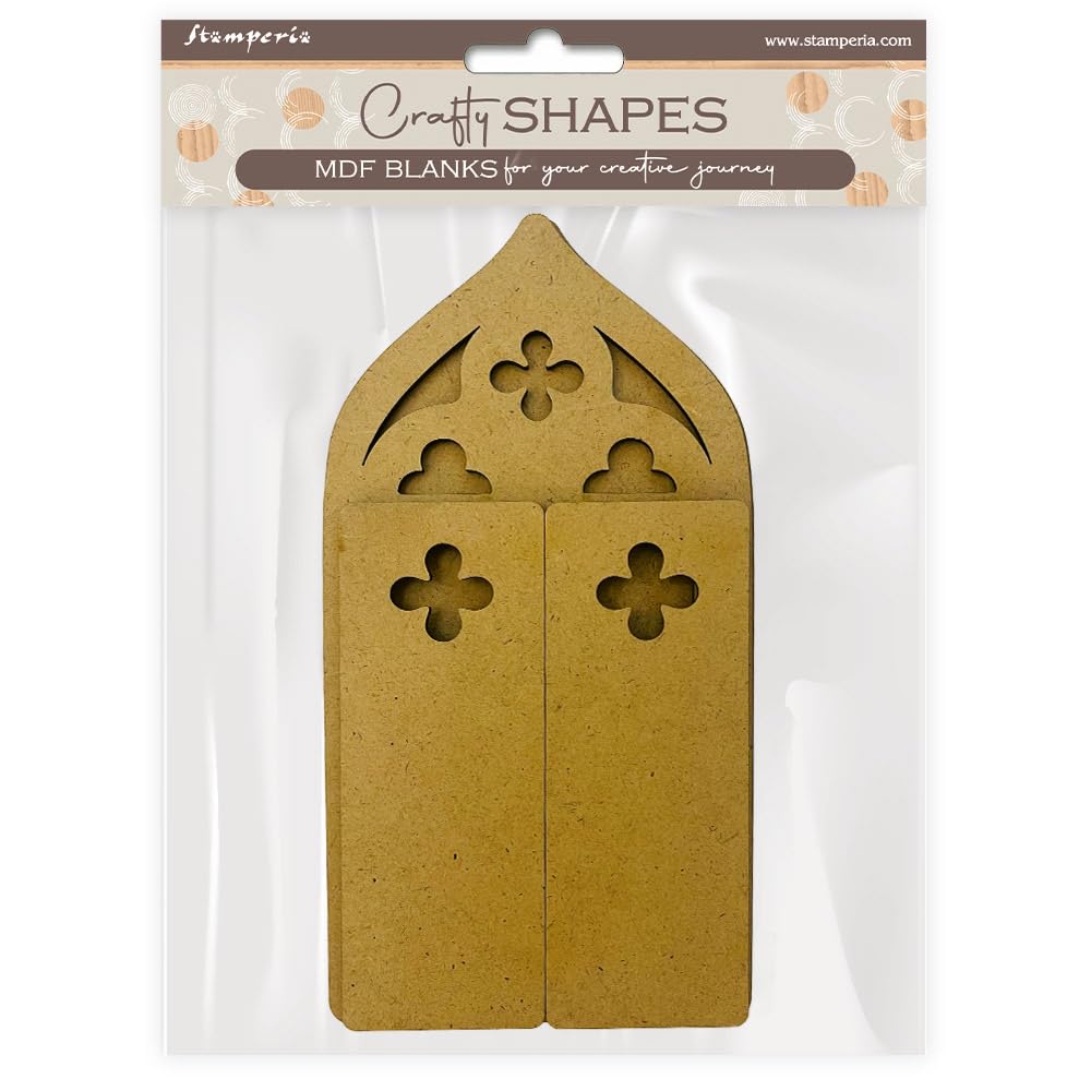 Stamperia - Crafty Shapes for Scrapbooks, Albums, Cards, Bullet Journals and More, Decorate with Papers and Paint, Perfect for Hobbies, Crafts, and Gifting (Venice, City of Art - Window)