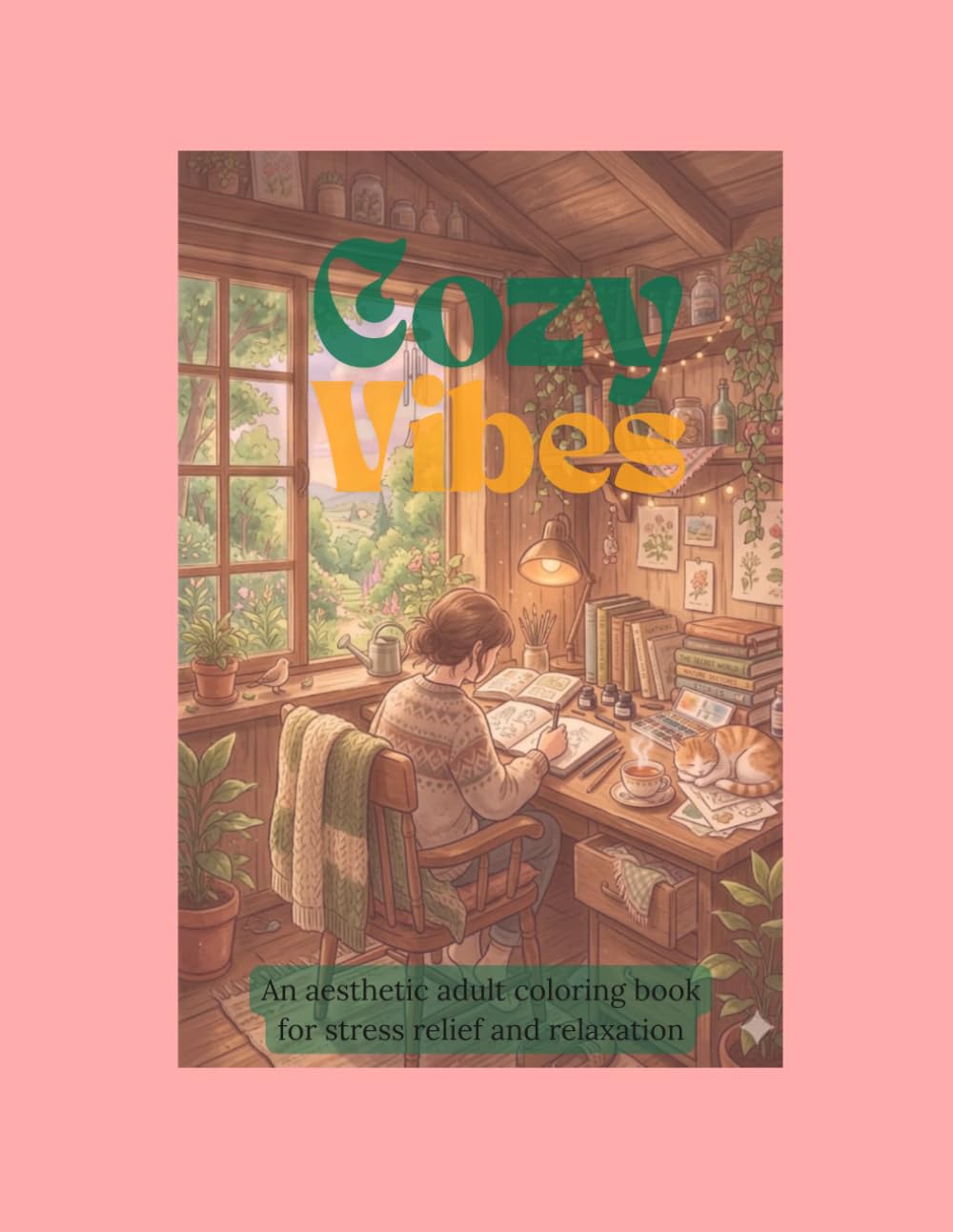 Cozy Vibes: An Aesthetic Adult Coloring Book with Cozy Spaces, Cute Room Interiors, and Comfy Scenery for Stress Relief and Mindful Relaxation