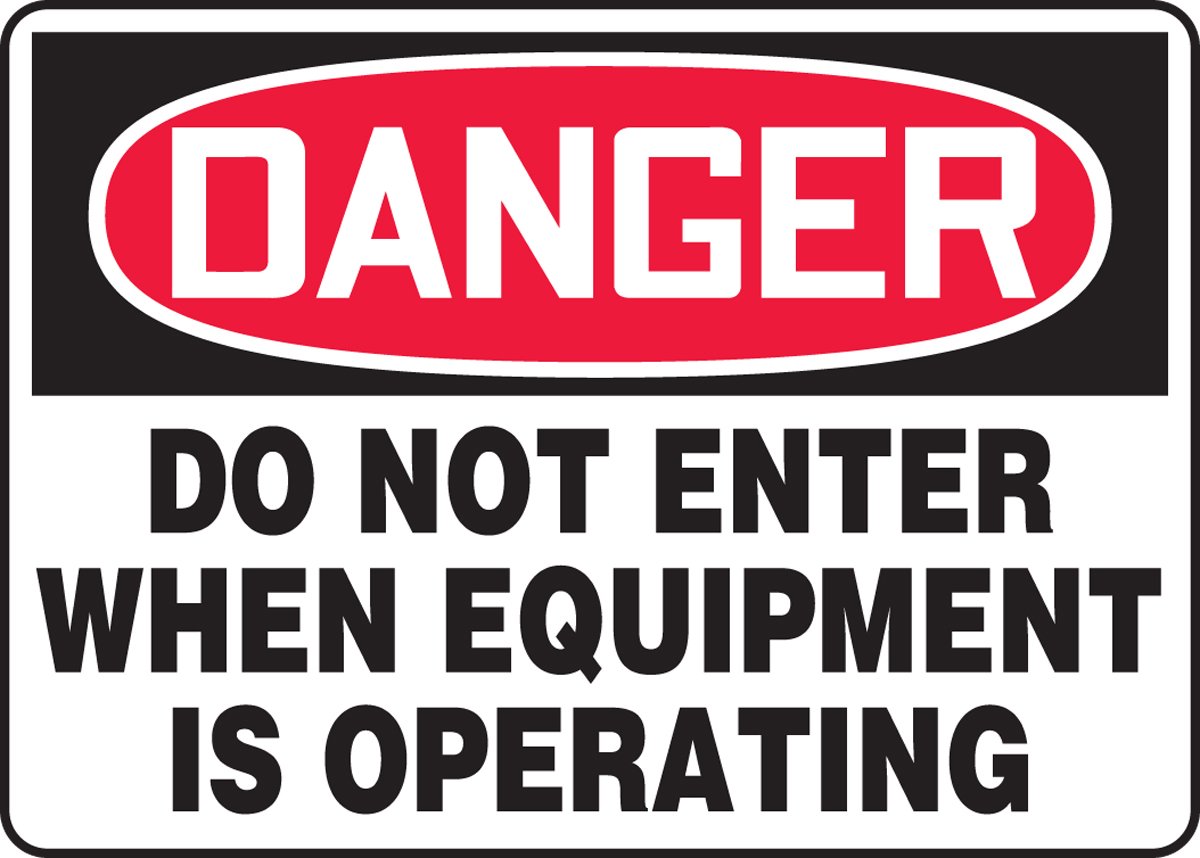 Panneau Danger Do Not Enter Accuform 7x10 pouces pour zone industrielle - 2