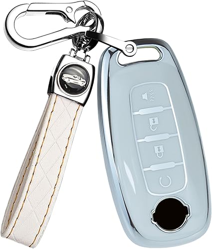 Miniatura 8 de ontto Funda para llavero de 4 botones con llavero compatible con Nissan 2023 X-Trial Kicks Rouge Pathfinder, funda inteligente para llave remota