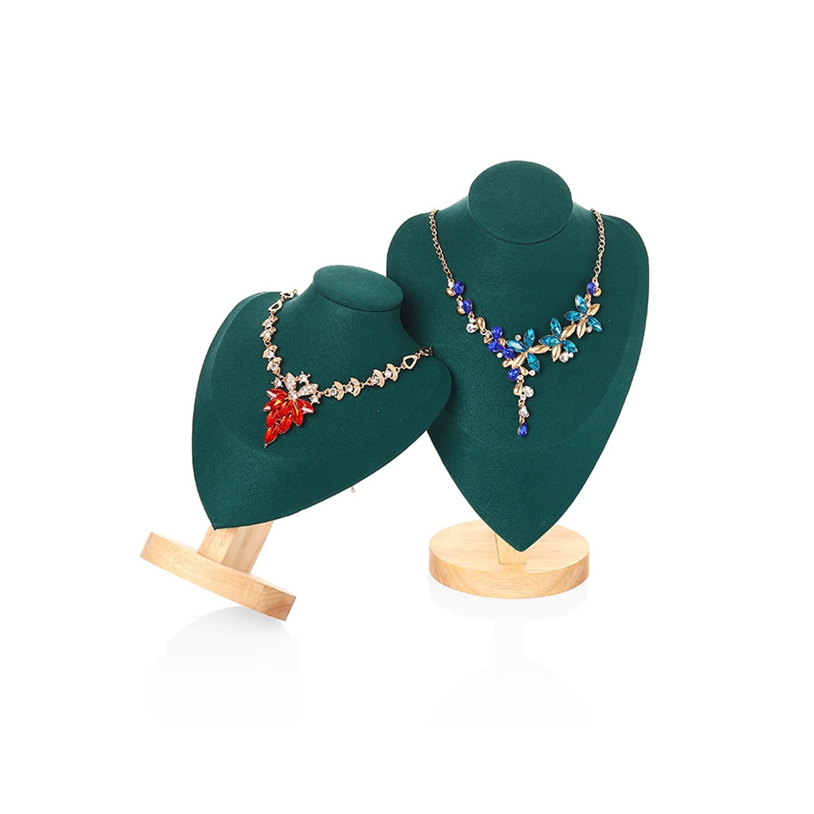 Présentoir Bijoux Colliers Elegant Green Velvet Collier Bijoux Modèle Affichage du modèle Bust avec Bust Bust Bust Bust Bust de Bustolry Bust Mannequin Présentoir à Bijoux (Size : Large)