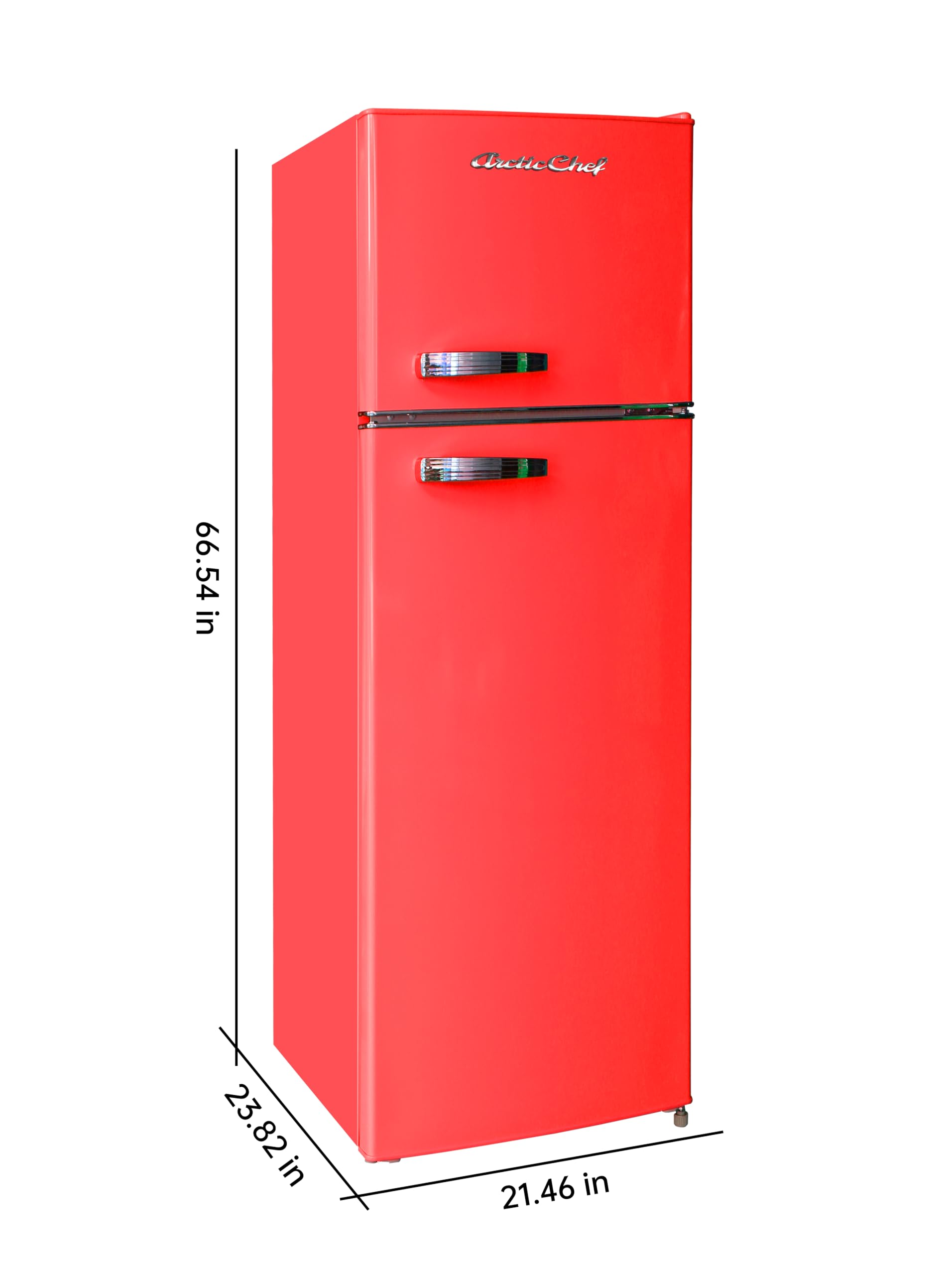 RCA RFR1055, Retro Apartment Size Refrigerator with Top Freezer - 2 Door Fridge with 10 Cu Ft of Storage (RED) on Fridge.com