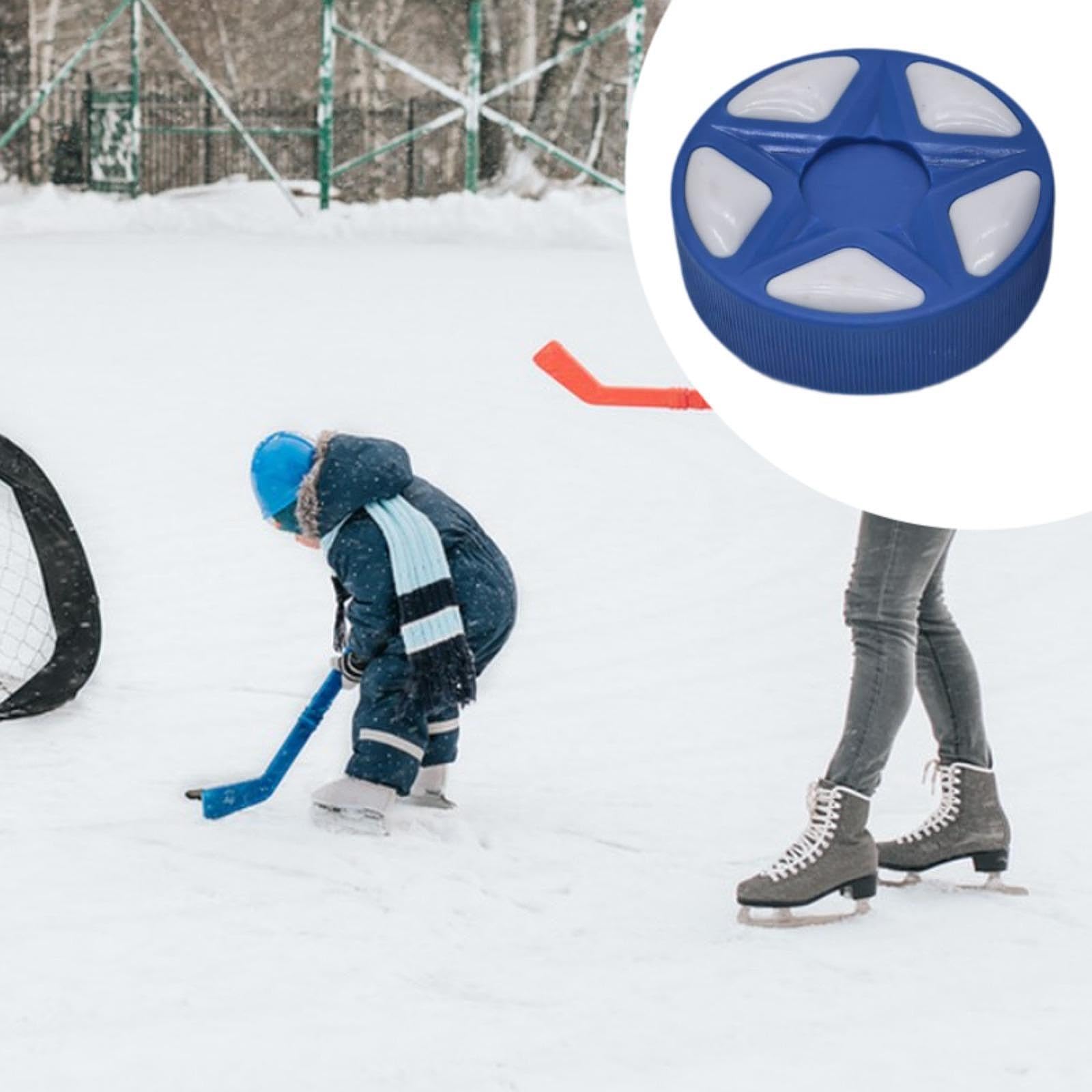 Vaveren Roller Hockey Puck Practicing Replacement Standard Sports Improved Gameplay Indoor Outdoor Training Gear Street Hockey Ball, Blue