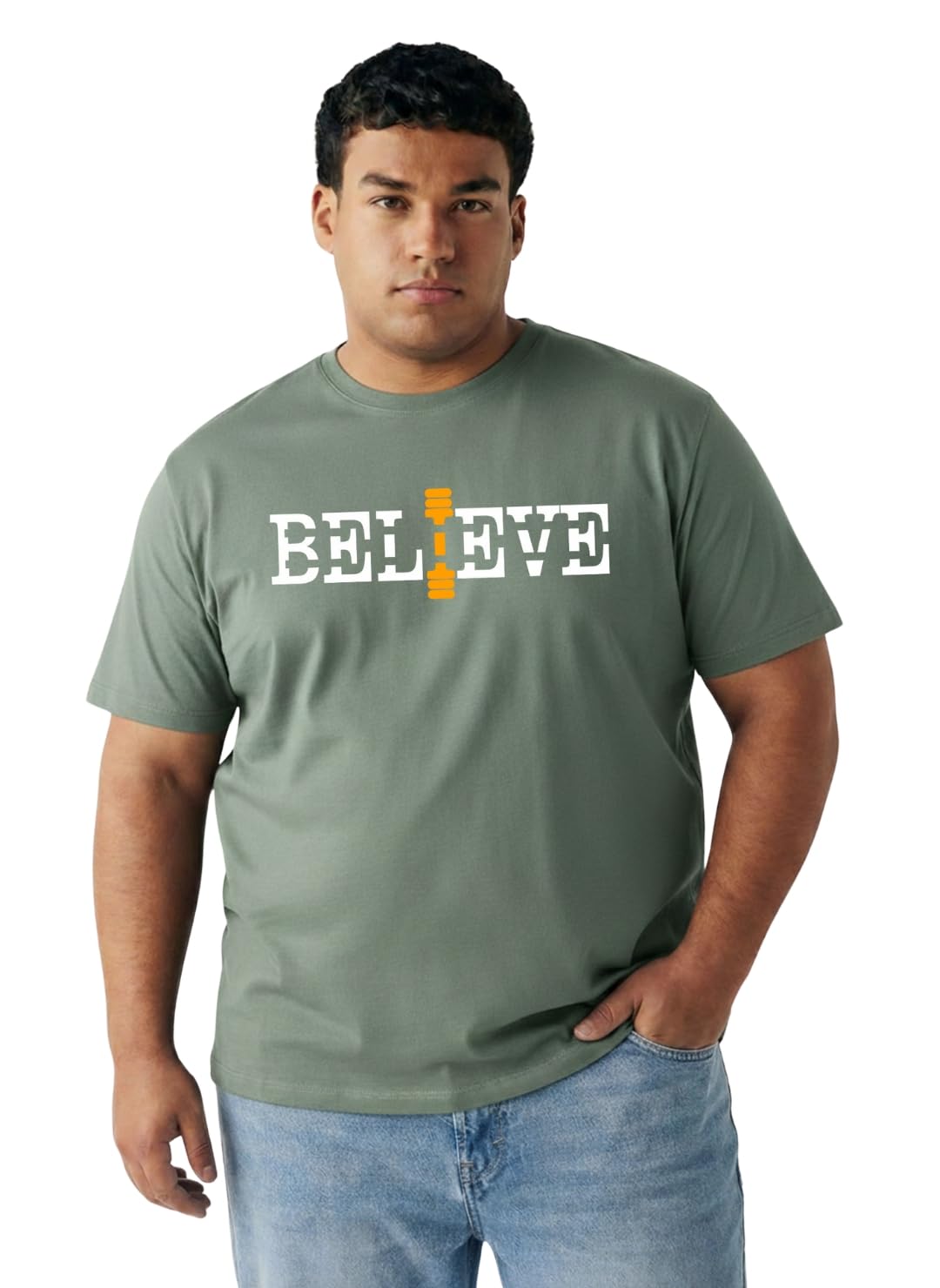Toodlegram T-Shirt for Men/Women Plus Sizes 100% Cotton with Graphic Printed, Regular Fit |Halfsleeve Roundneck |Believe Plus, Size 2XL-9XL | Unisex-image-32